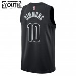 Brooklyn Nets Trikot Ben Simmons 10 Jordan 2022-23 Statement Edition Schwarz Swingman - Kinder